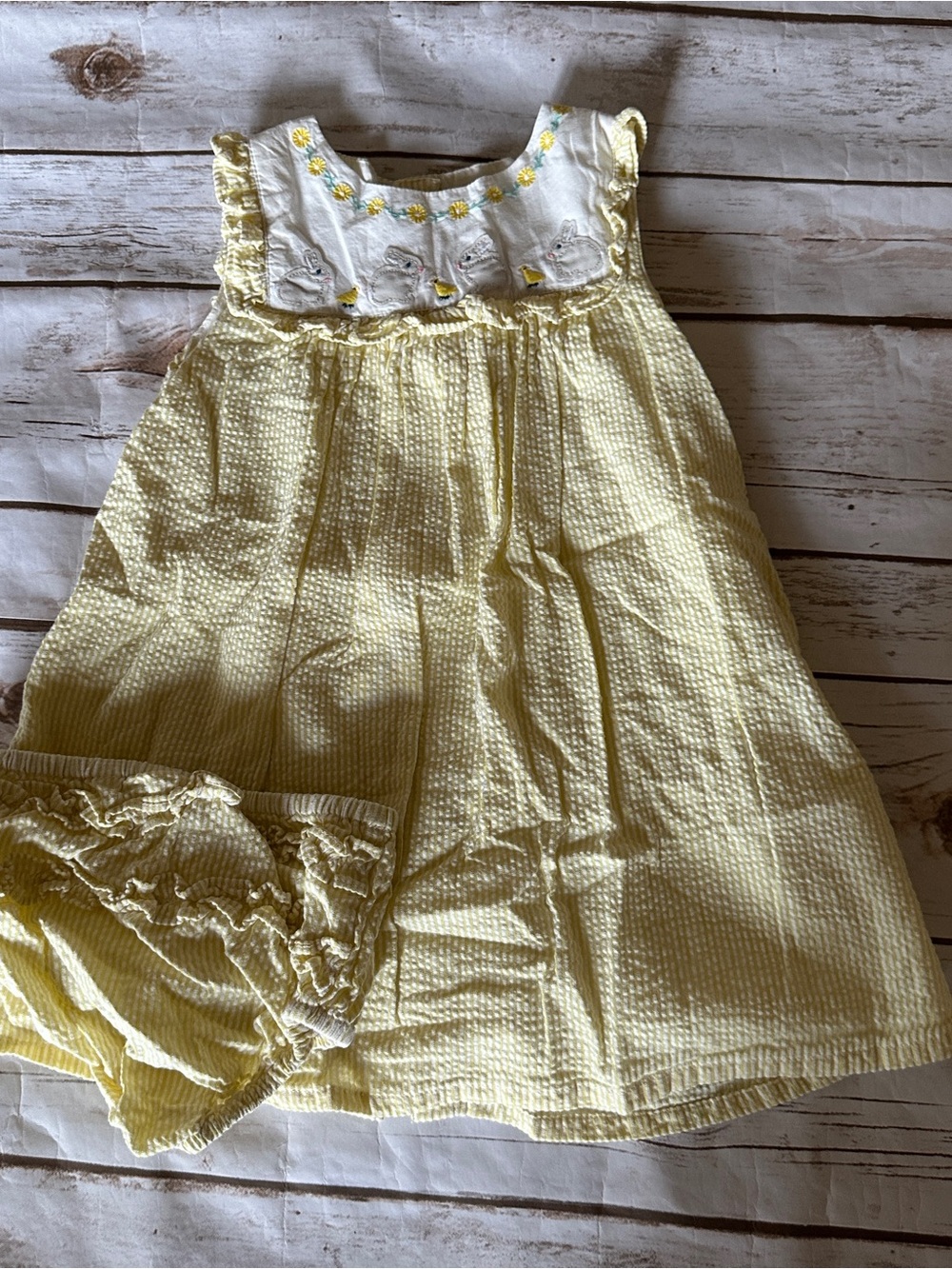 Mini Boden lamb dress w bloomers 12/18 vguc